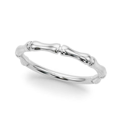 Bamboo Style Wedding Gold Band