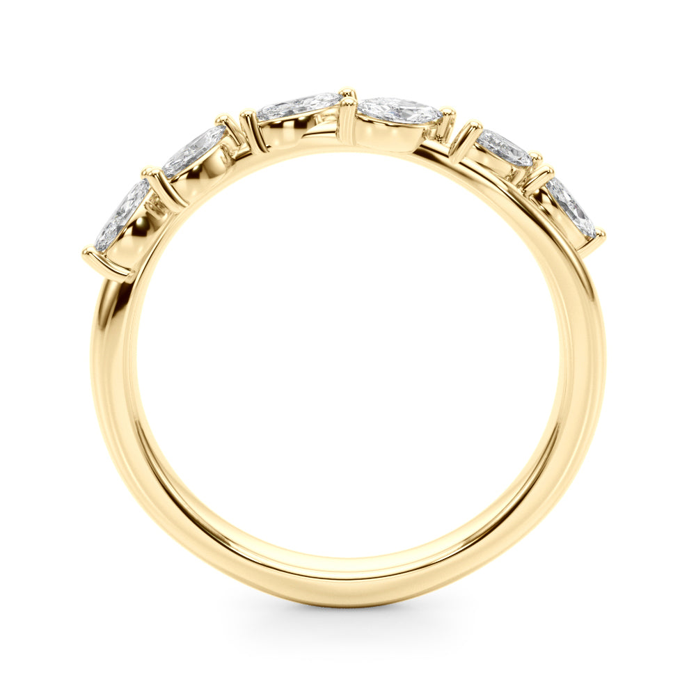 Marquise Half Eternity Ring in Gold & Platinum