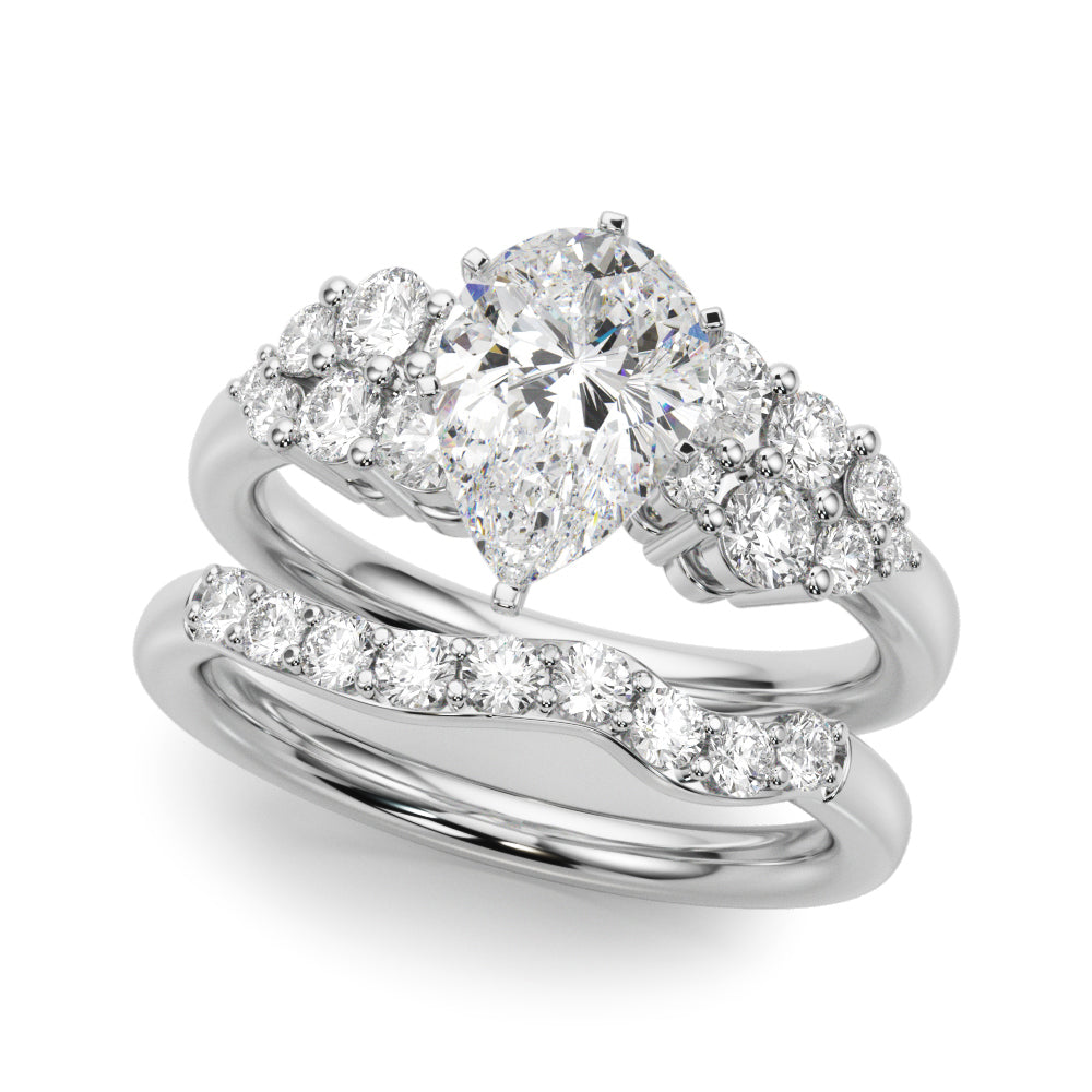 Signature Sidestone Round Diamond Engagement Ring — 9K/18K Gold & Platinum