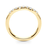Curved Diamond Half Eternity Ring in Gold & Platinum