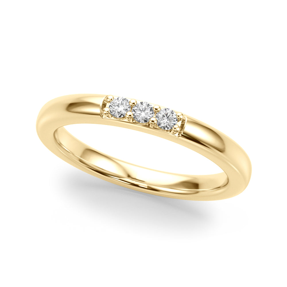 Diamond Accented Half Eternity Ring in Gold & Platinum
