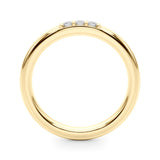 Diamond Accented Half Eternity Ring in Gold & Platinum
