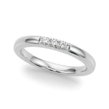 Diamond Accented Half Eternity Ring in Gold & Platinum