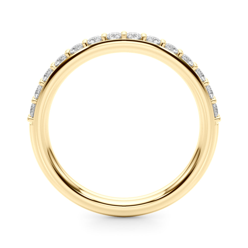 Straight Diamond Half Eternity Ring in Gold & Platinum
