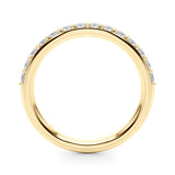 Straight Diamond Half Eternity Ring in Gold & Platinum