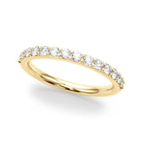 Straight Half Eternity Ring in Gold & Platinum