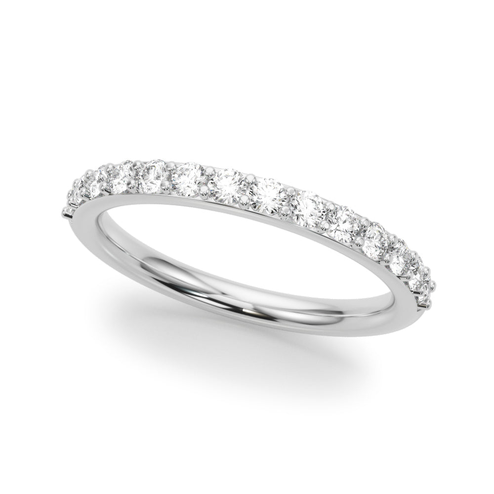 Straight Half Eternity Ring in Gold & Platinum