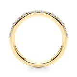 Straight Half Eternity Ring in Gold & Platinum