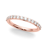 Straight Half Eternity Ring in Gold & Platinum
