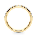 Straight Half Eternity Ring in Gold & Platinum