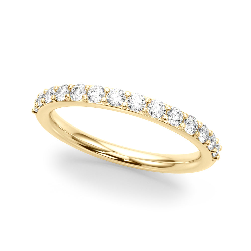 Straight Diamond Half Eternity Ring in Gold & Platinum