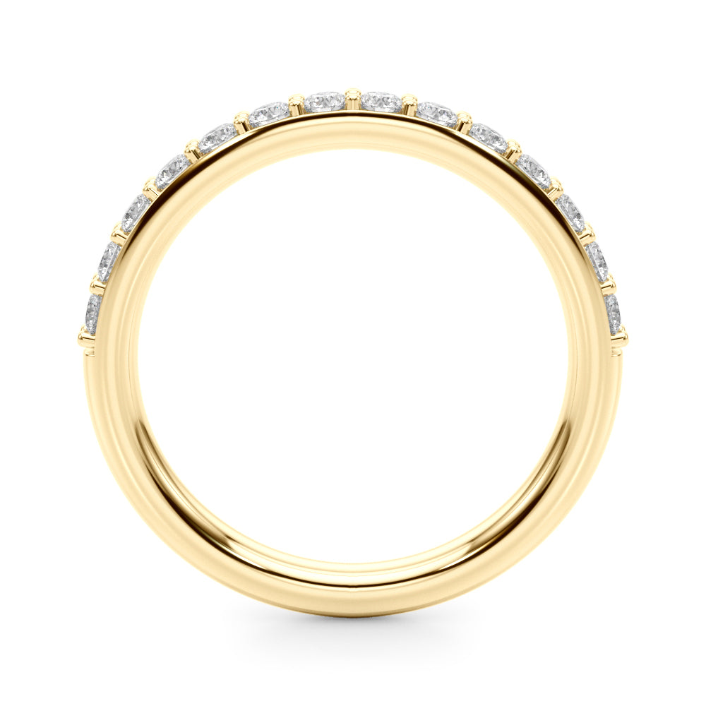 Straight Diamond Half Eternity Ring in Gold & Platinum