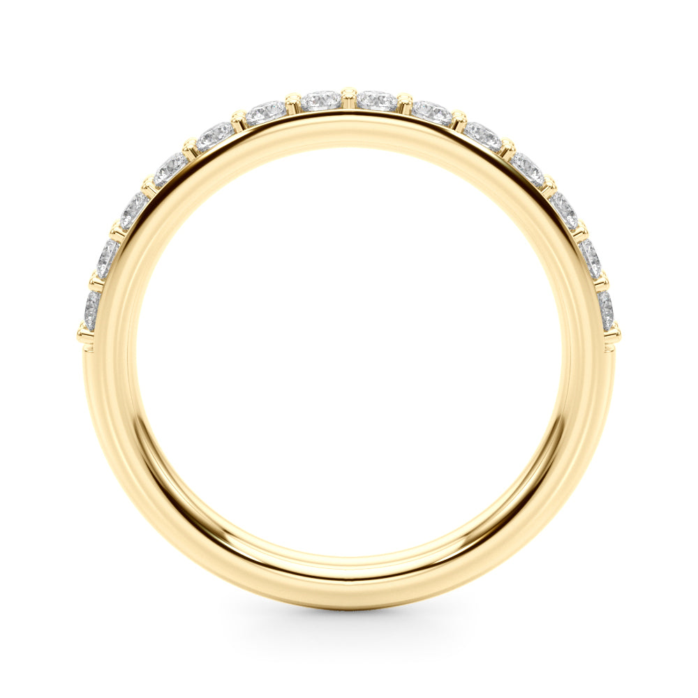 Straight Diamond Half Eternity Ring in Gold & Platinum