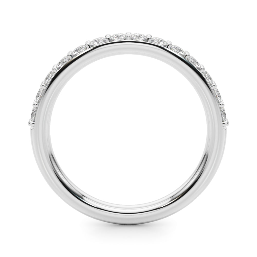 Straight Diamond Half Eternity Ring in Gold & Platinum