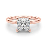 Lab-Grown Princess Cut Diamond Four Prong Solitaire Engagement Ring
