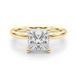 Lab-Grown Princess Cut Diamond Four Prong Solitaire Engagement Ring
