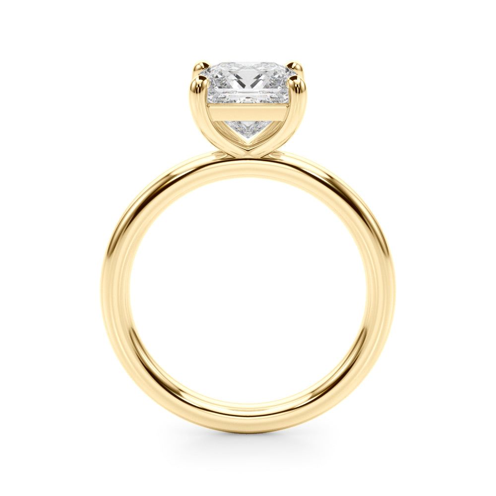 Lab-Grown Princess Cut Diamond Four Prong Solitaire Engagement Ring