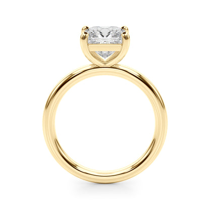 Lab-Grown Princess Cut Diamond Four Prong Solitaire Engagement Ring