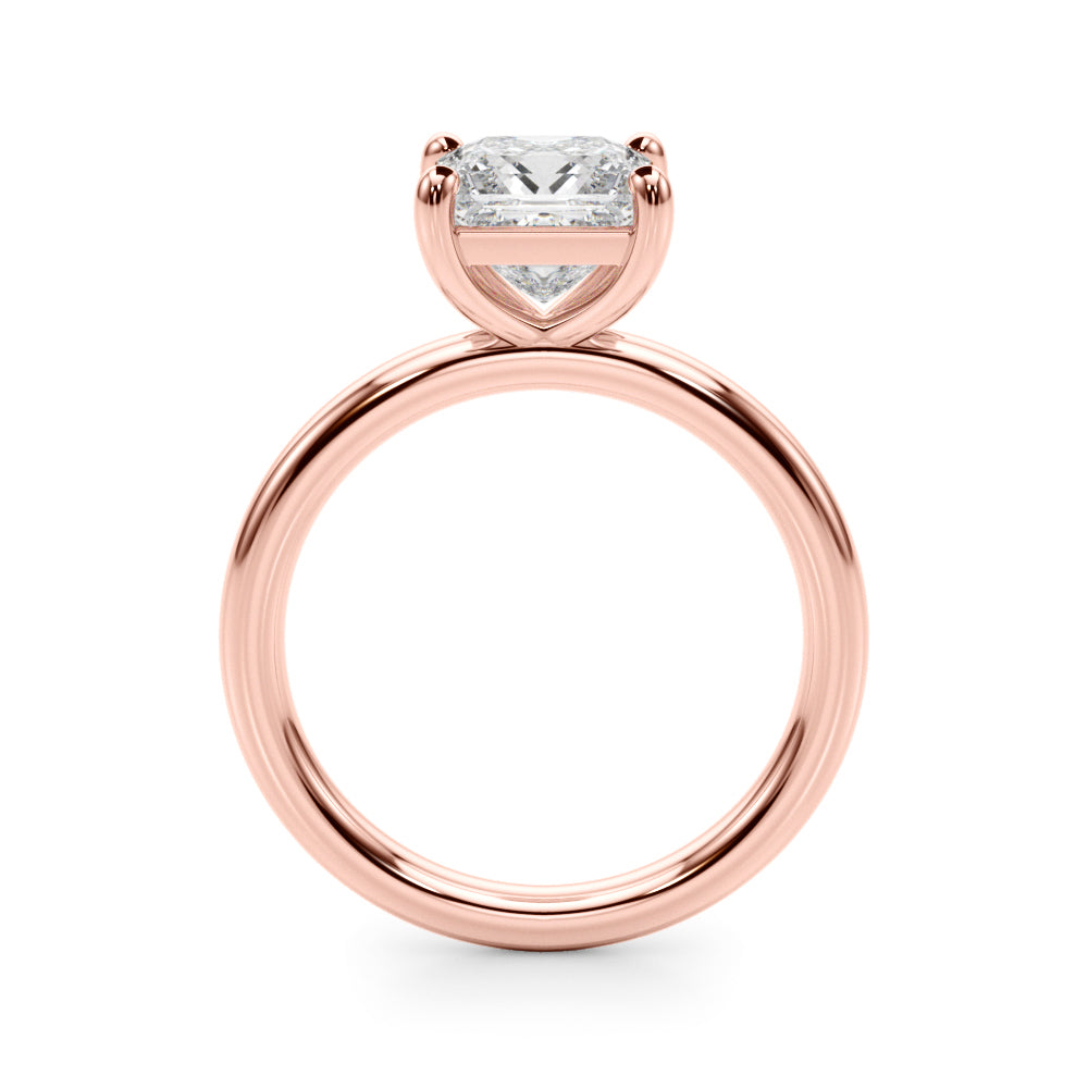 Couture Cut Solitaire Princess Diamond Engagement Ring — 9K/18K Gold & Platinum