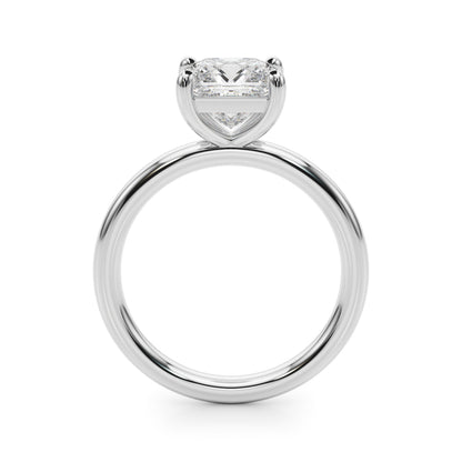 Lab-Grown Princess Cut Diamond Four Prong Solitaire Engagement Ring