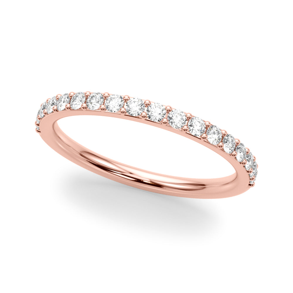 Straight Diamond Half Eternity Ring in Gold & Platinum