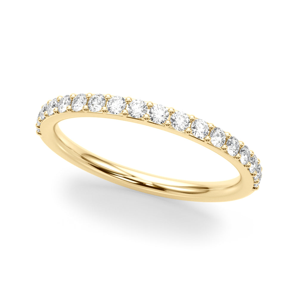 Straight Diamond Half Eternity Ring in Gold & Platinum
