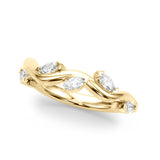 Nature Inspired Half Eternity Ring in Gold & Platinum