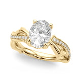 Celestial Ov Center Oval Diamond Engagement Ring — 9K/18K Gold & Platinum
