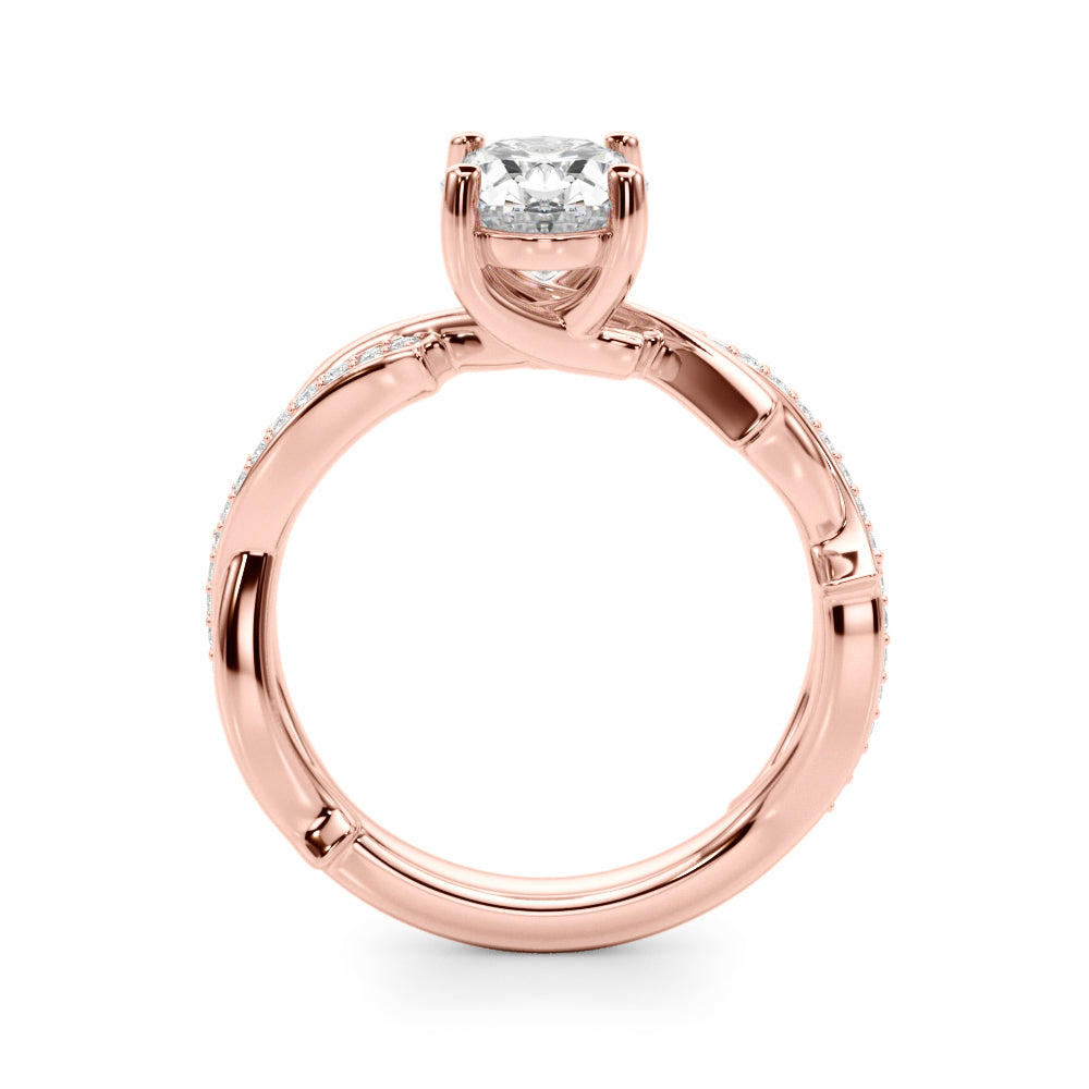 Celestial Ov Center Oval Diamond Engagement Ring — 9K/18K Gold & Platinum