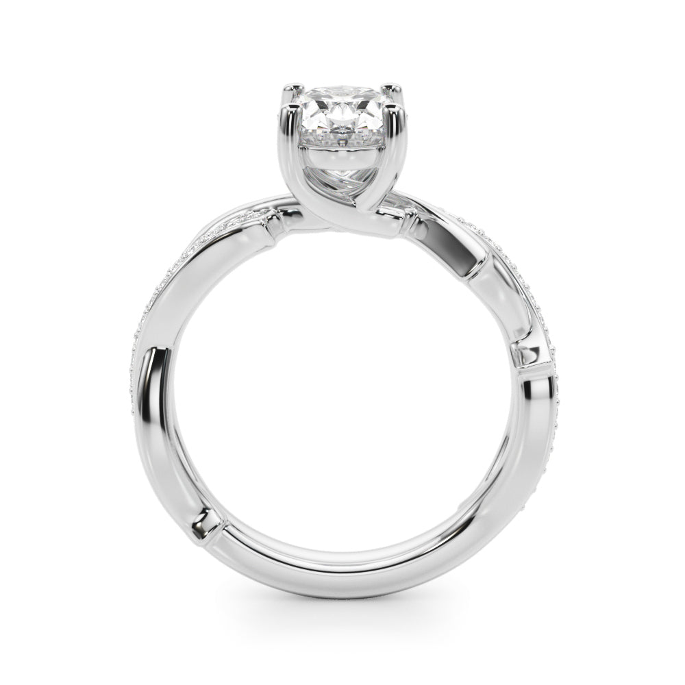 Celestial Ov Center Oval Diamond Engagement Ring — 9K/18K Gold & Platinum