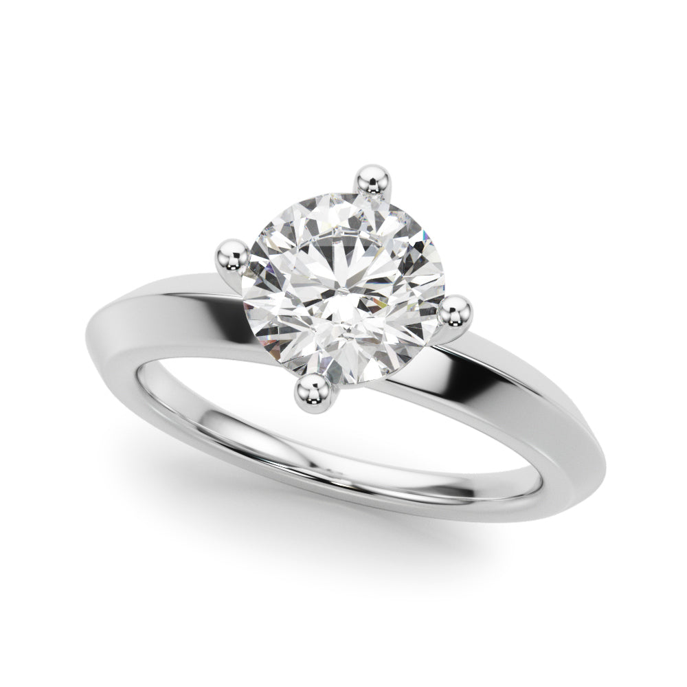 Romantic Ov Center Mq & Rd Sides Oval Diamond Engagement Ring — 9K/18K Gold & Platinum
