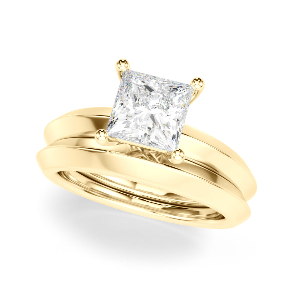 Romantic Ov Center Mq & Rd Sides Oval Diamond Engagement Ring — 9K/18K Gold & Platinum