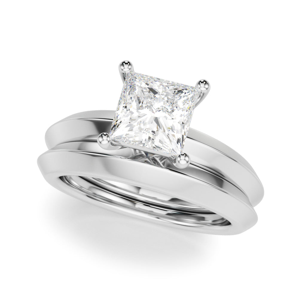Romantic Ov Center Mq & Rd Sides Oval Diamond Engagement Ring — 9K/18K Gold & Platinum