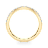 Curved Half Eternity Ring in Gold & Platinum