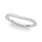 Curved Half Eternity Ring in Gold & Platinum