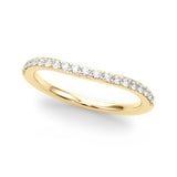 Curved Half Eternity Ring in Gold & Platinum