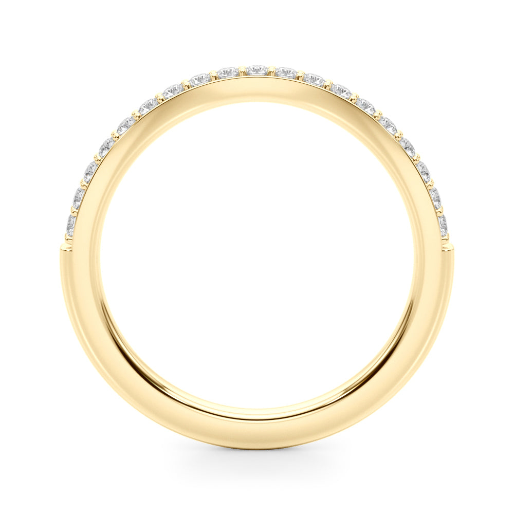 Curved Half Eternity Ring in Gold & Platinum
