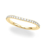 Curved Half Eternity Ring in Gold & Platinum