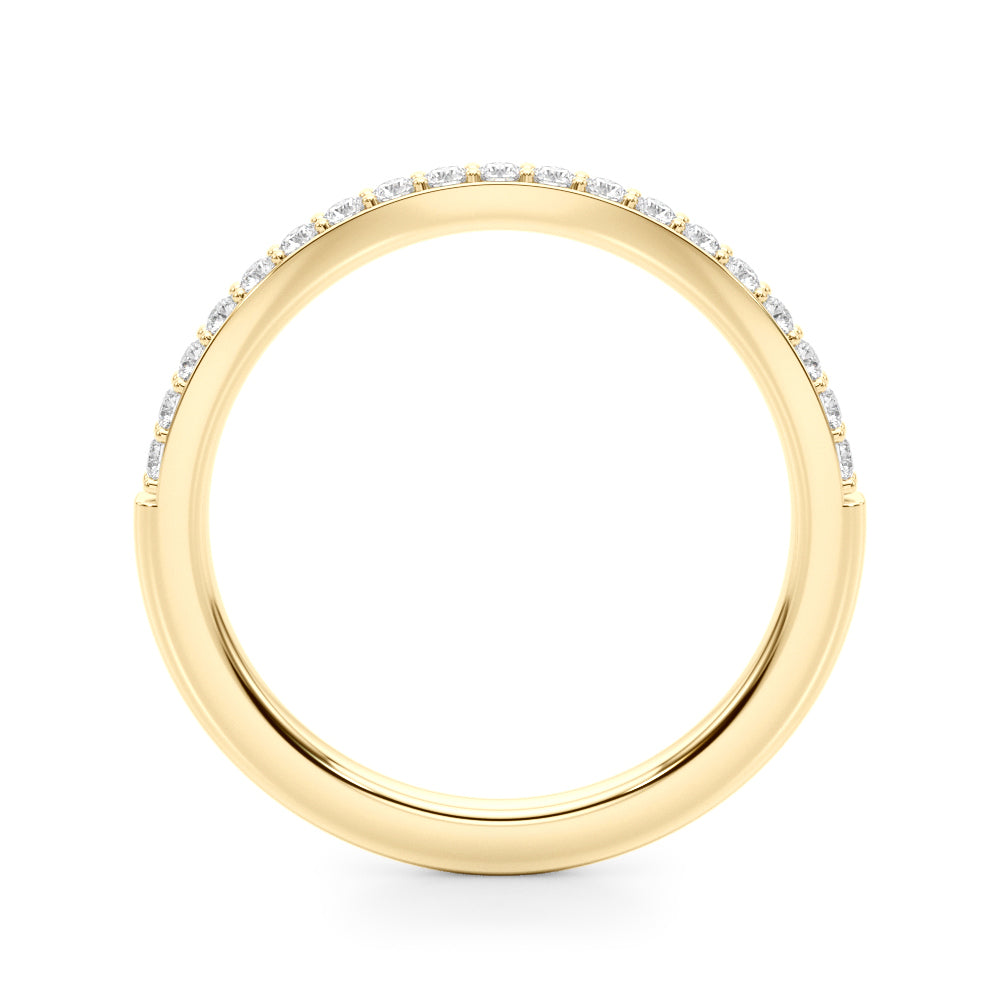 Curved Half Eternity Ring in Gold & Platinum