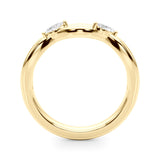Crossing Diamond Half Eternity Ring in Gold & Platinum