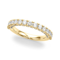 Classic Half Round Diamond Gold Half Eternity Ring in Gold & Platinum