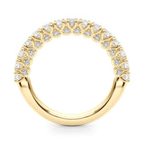 Classic Half Round Diamond Gold Half Eternity Ring in Gold & Platinum