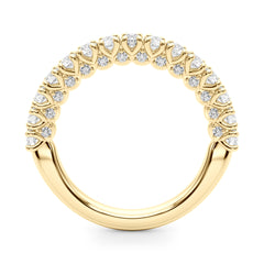 Classic Half Round Diamond Gold Half Eternity Ring in Gold & Platinum
