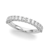 Classic Half Round Diamond Gold Half Eternity Ring in Gold & Platinum