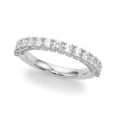 Classic Half Round Diamond Gold Half Eternity Ring in Gold & Platinum