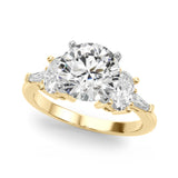 Iconic Tapered Baguette Sides Oval Diamond Engagement Ring — 9K/18K Gold & Platinum