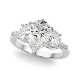 Iconic Tapered Baguette Sides Oval Diamond Engagement Ring — 9K/18K Gold & Platinum
