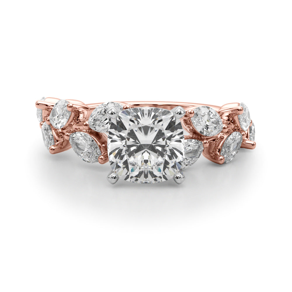 Signature Leaf Engagement Ring Marquise Diamond Engagement Ring — 9K/18K Gold & Platinum