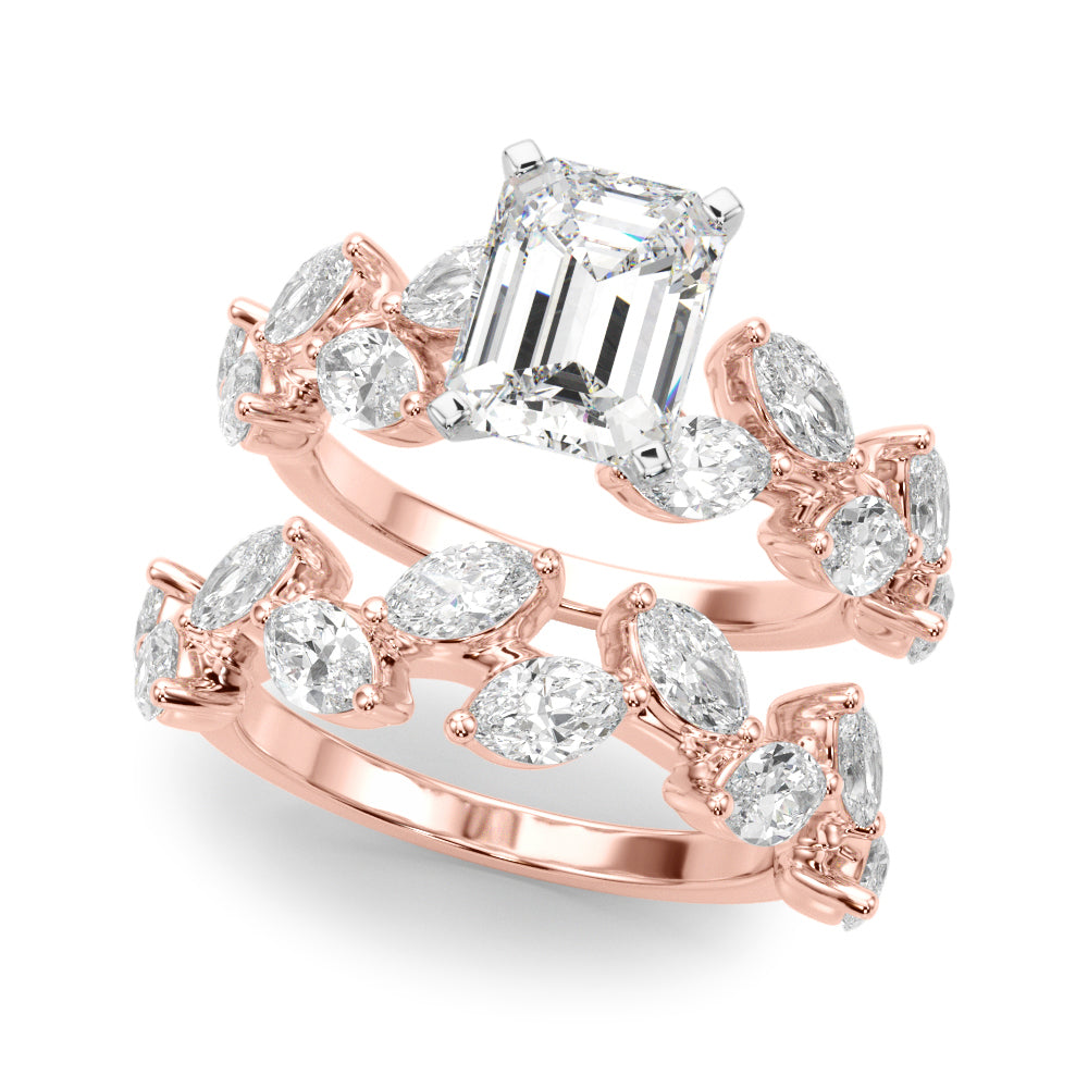 Signature Leaf Engagement Ring Marquise Diamond Engagement Ring — 9K/18K Gold & Platinum