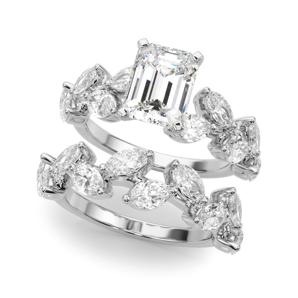 Signature Leaf Engagement Ring Marquise Diamond Engagement Ring — 9K/18K Gold & Platinum